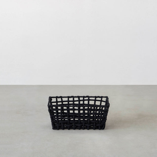 手編みのロープバスケットスリムSサイズ