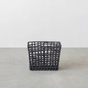 手編みのロープバスケットスリムLサイズ