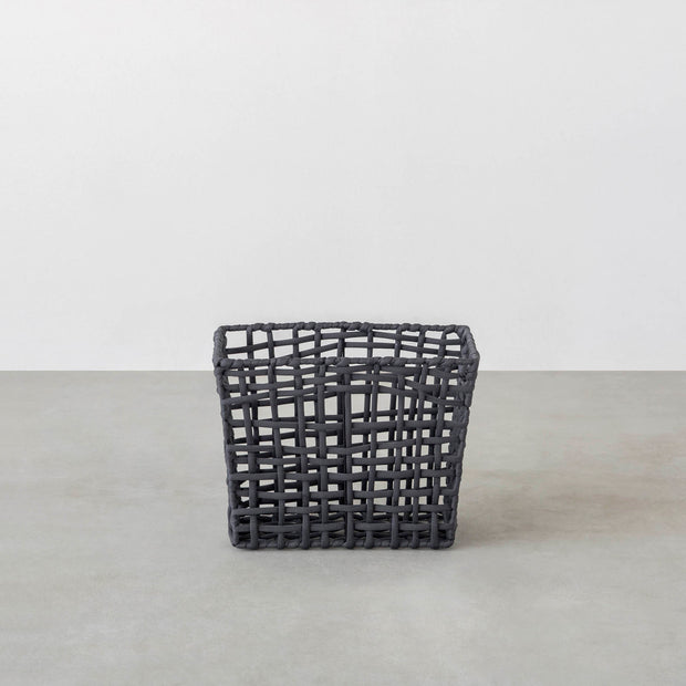 手編みのロープバスケットスリムLサイズ