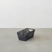 手編みのロープバスケットスリムSサイズ