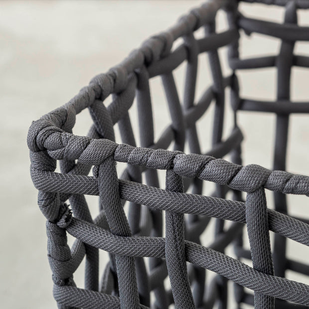 手編みのロープバスケットスリムSサイズ