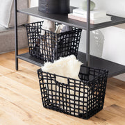 手編みのロープバスケットワイドLサイズ