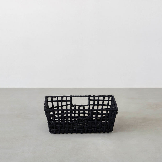 手編みのロープバスケットワイドSサイズ