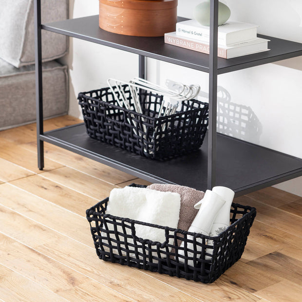 手編みのロープバスケットワイドSサイズ