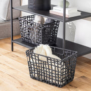 手編みのロープバスケットワイドLサイズ