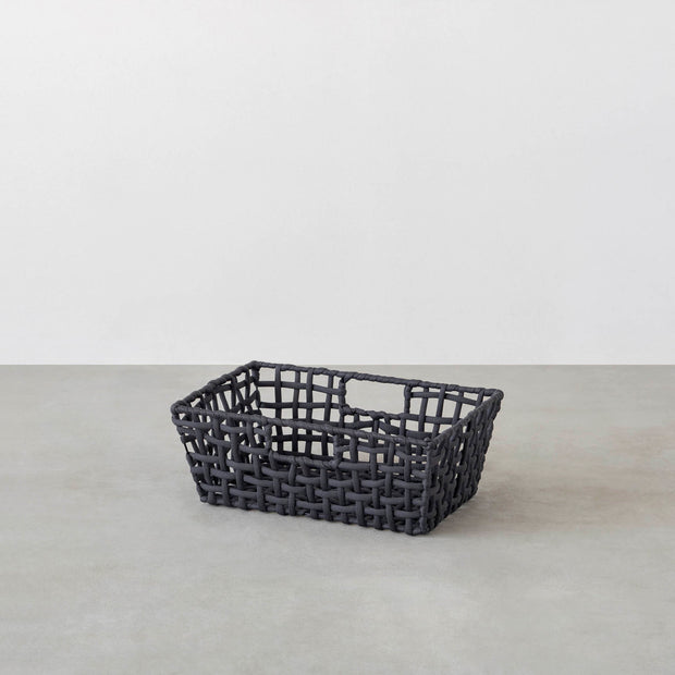 手編みのロープバスケットワイドSサイズ