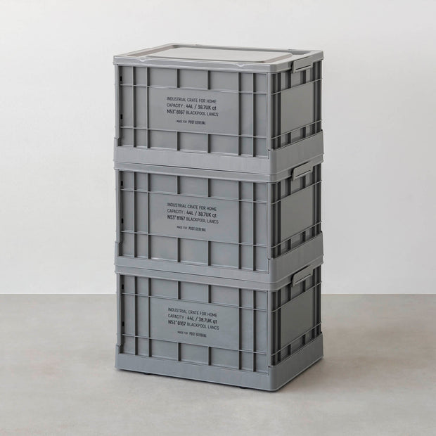 折コン スタッキングできるバスケットLサイズ（3Pセット）