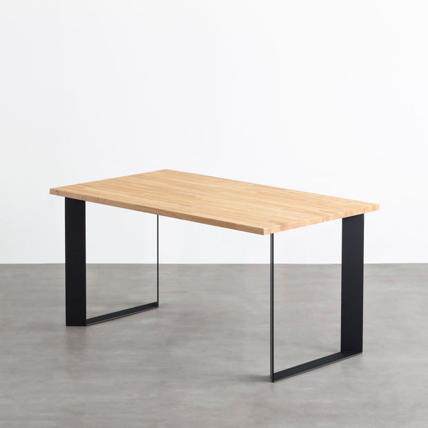 THE TABLE / ラバーウッド ナチュラル × Black Steel