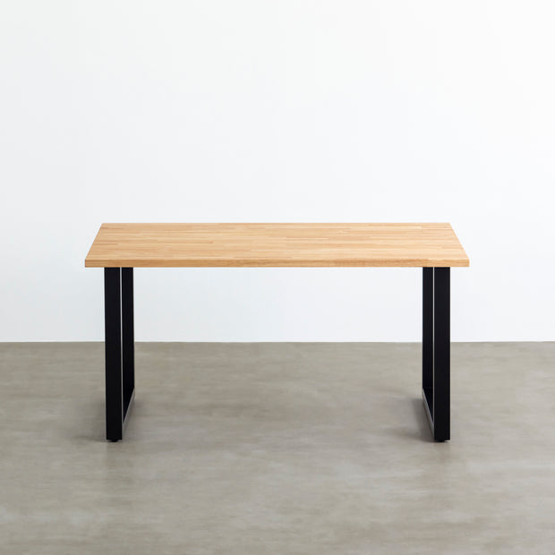 かなでもののナチュラルテイストなラバーウッドとマットブラックのスクエア鉄脚を使用したシンプルモダンなデザインのテーブル1