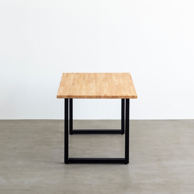 かなでもののナチュラルテイストなラバーウッドとマットブラックのスクエア鉄脚を使用したシンプルモダンなデザインのテーブル2