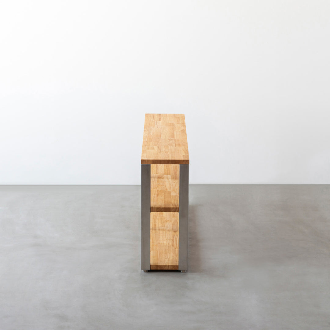 THE STORAGE SHELF 3段 / ラバーウッド ナチュラル × Stainless