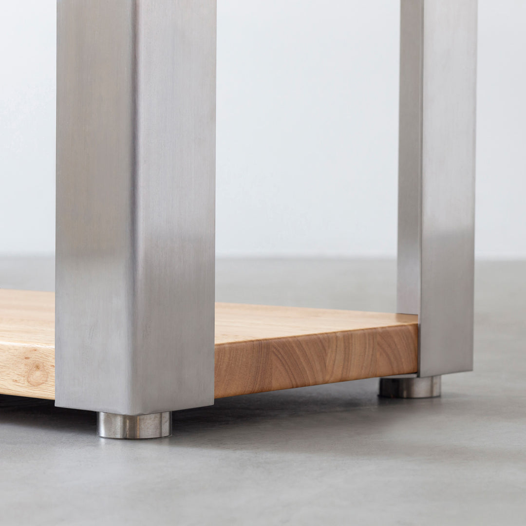 KANADEMONO かなでもの STORAGE SHELF 3段 ラバーウッド THE STORAGE SHELF 3段 / ラバーウッド ナチュラル × Black Steel ネコ