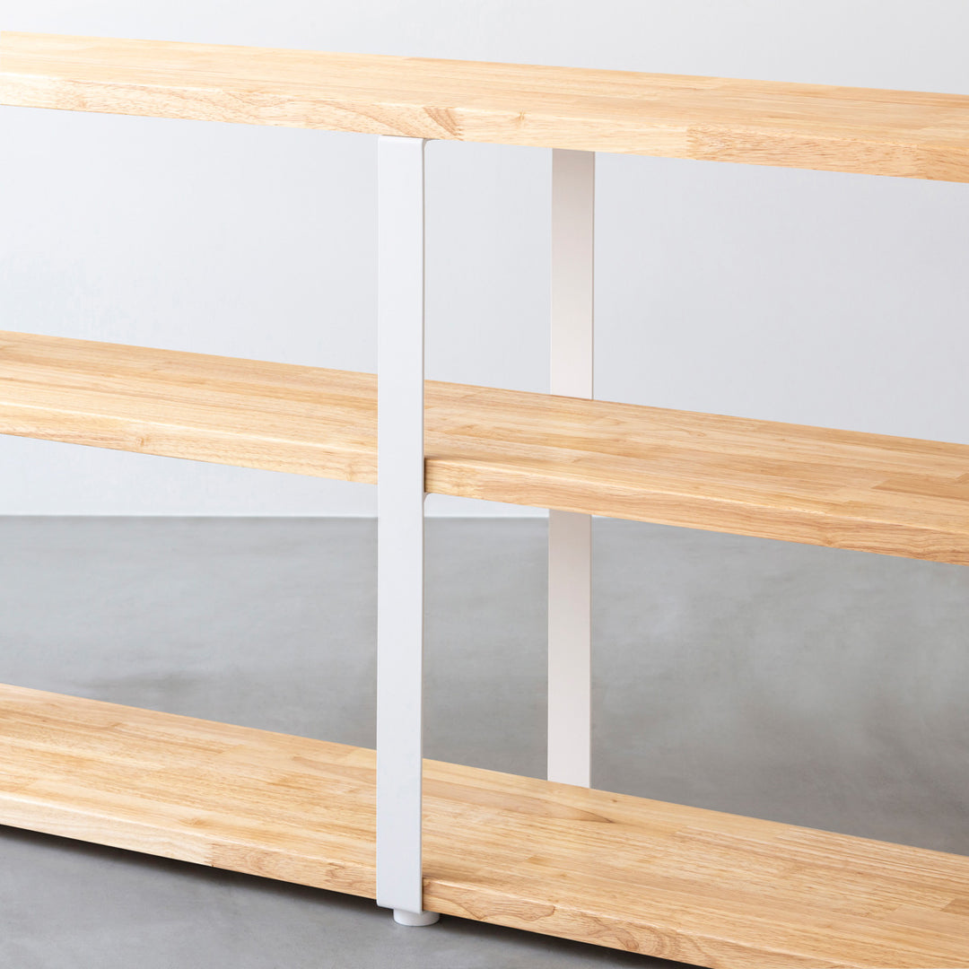 THE STORAGE SHELF 3段 / ラバーウッド ナチュラル × White