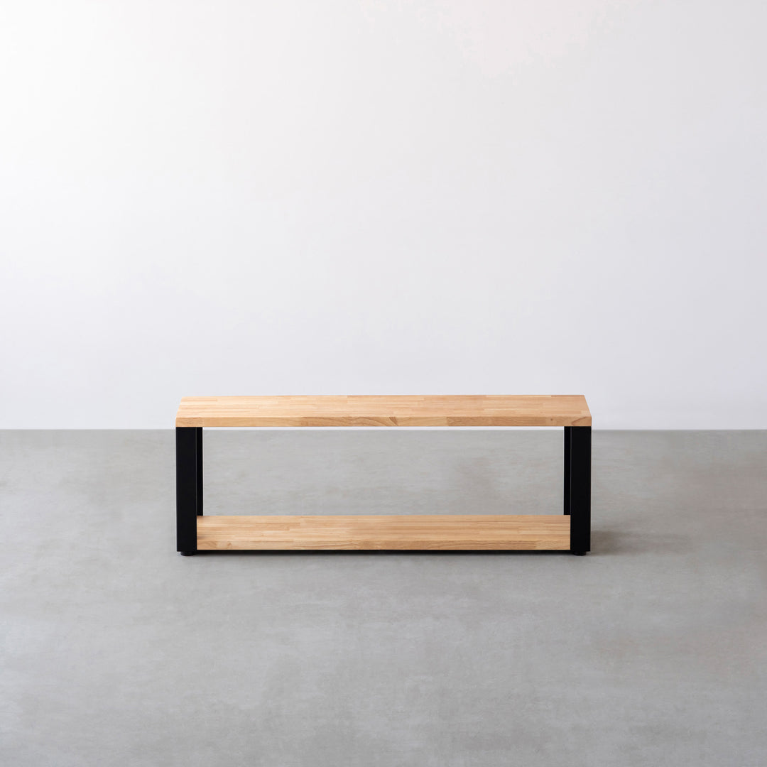 THE STORAGE SHELF 2段 / ラバーウッド ナチュラル × Black Steel