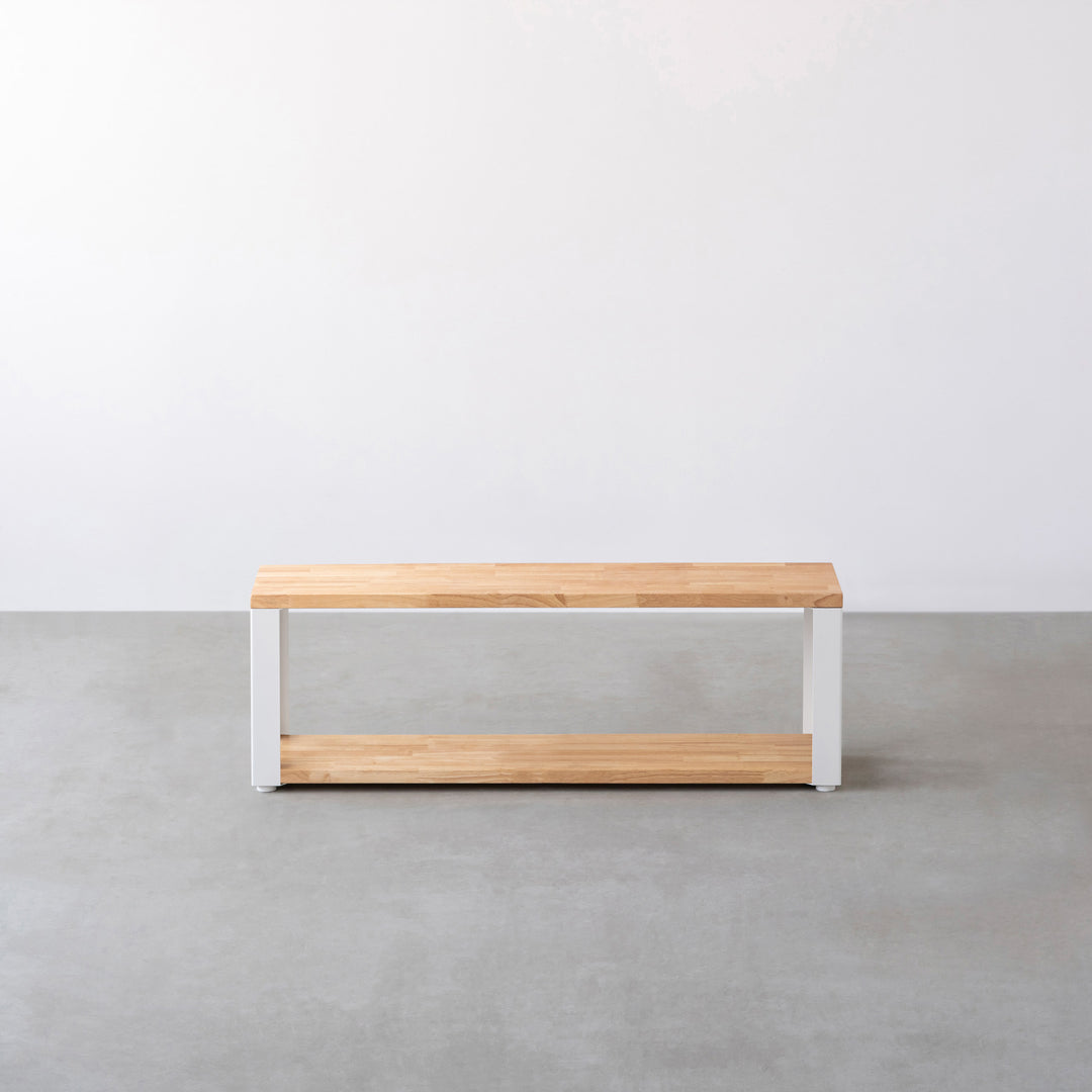 THE STORAGE SHELF 2段 / ラバーウッド ナチュラル × White Steel