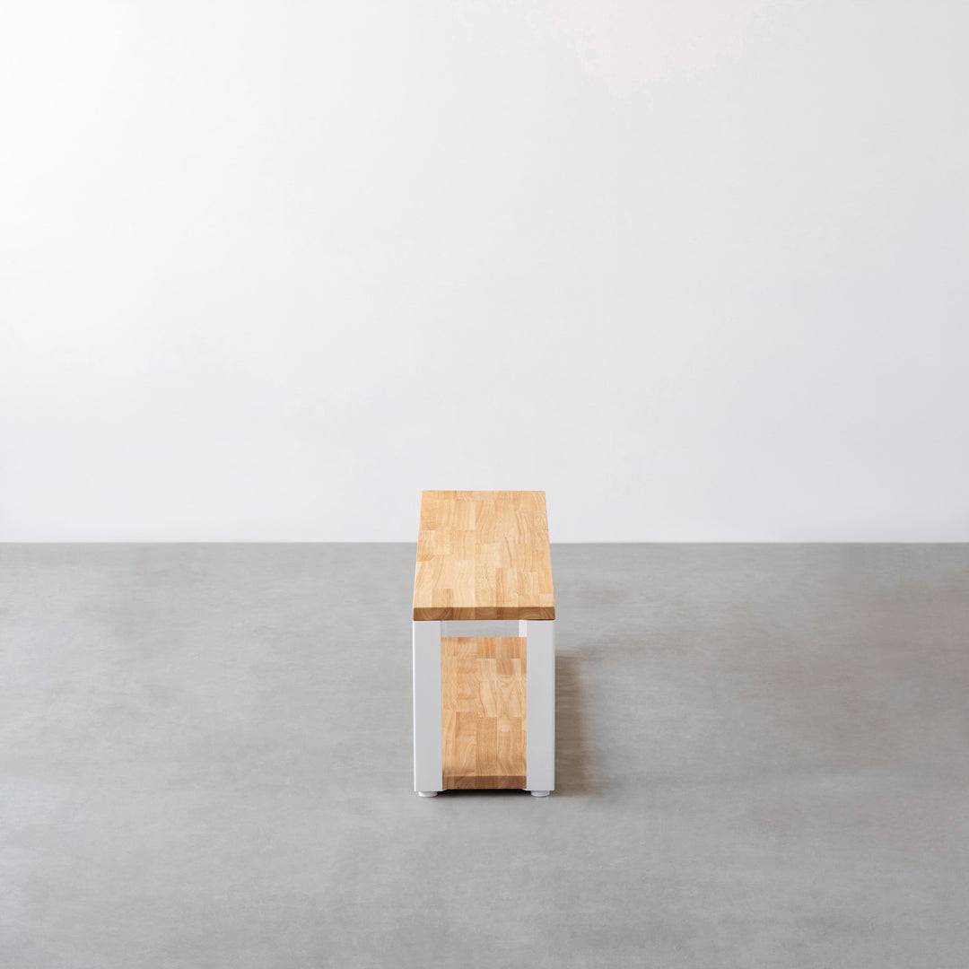 KANADEMONO THE STORAGE SHELF 3段 THE STORAGE SHELF 2段 / ラバーウッド ナチュラル × White Steel