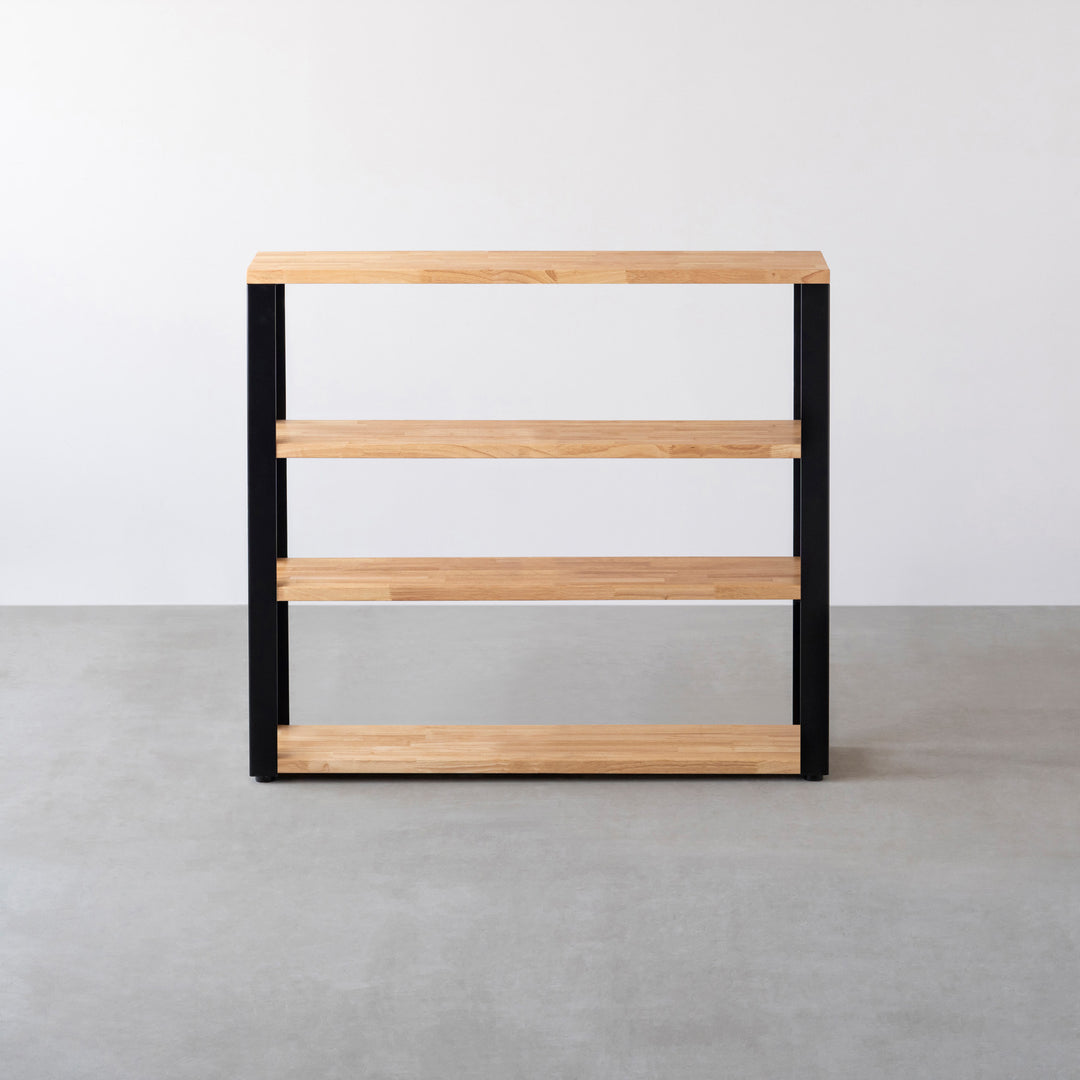 THE STORAGE SHELF 4段 / ラバーウッド ナチュラル × Black Steel
