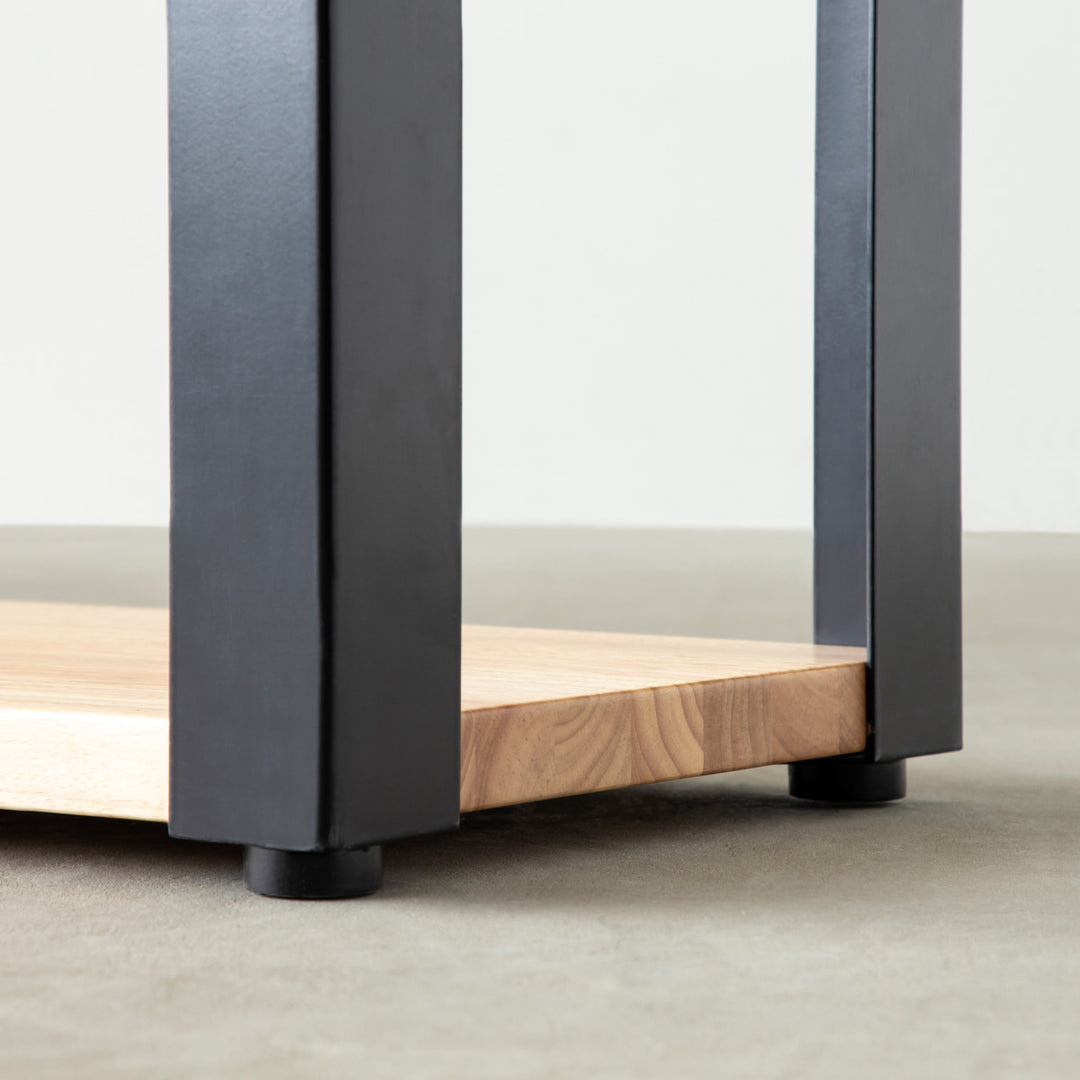 KANADEMONO かなでもの STORAGE SHELF 3段 ラバーウッド THE STORAGE SHELF 3段 / ラバーウッド ナチュラル × Black