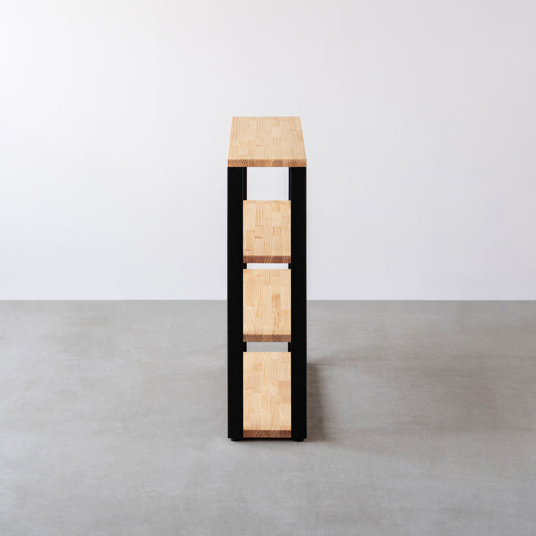 KANADEMONO THE STORAGE SHELF 4段 シェルフ THE STORAGE SHELF 4段 / パイン × Black Steel – KANADEMONO