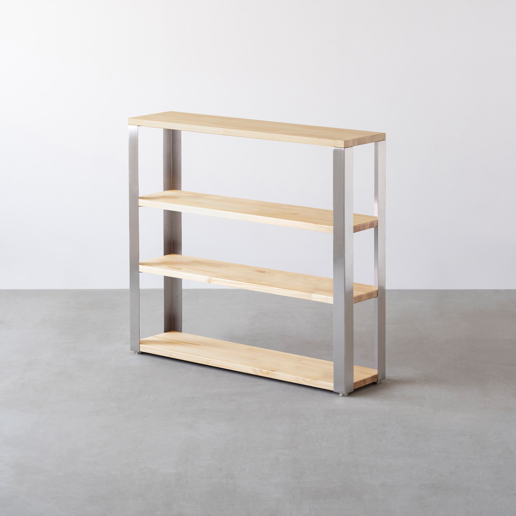 THE STORAGE SHELF 4段 / パイン × Stainless – KANADEMONO