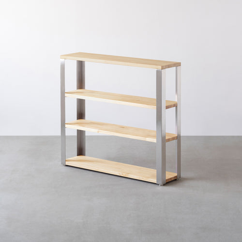 THE STORAGE SHELF 4段 / パイン × Stainless – KANADEMONO