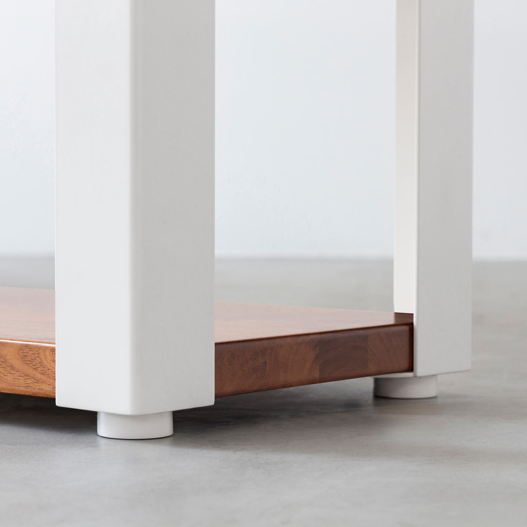 THE STORAGE SHELF 3段 / ラバーウッド ブラウン × White Steel