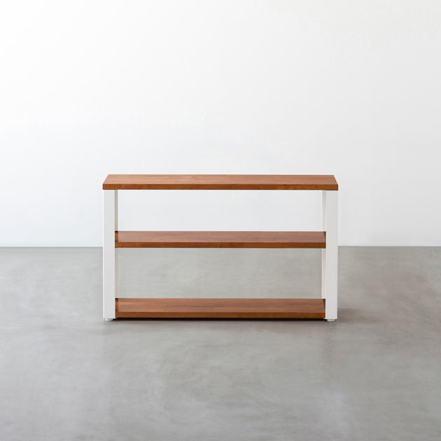 THE STORAGE SHELF 3段 / ラバーウッド ブラウン × White Steel