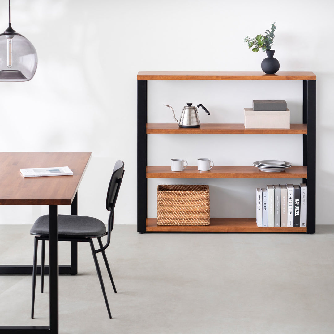 THE SHELF / ラバーウッド そのまま発送　KANADEMONO THE SHELF / ラバーウッド ブラウン × Black Steel – KANADEMONO