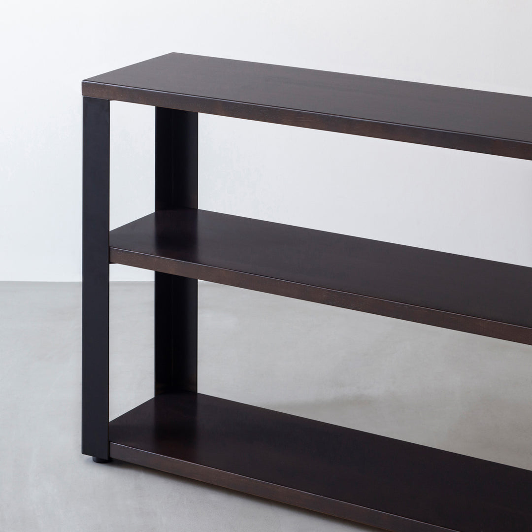 THE STORAGE SHELF 3段 / ラバーウッド ブラックブラウン × Black
