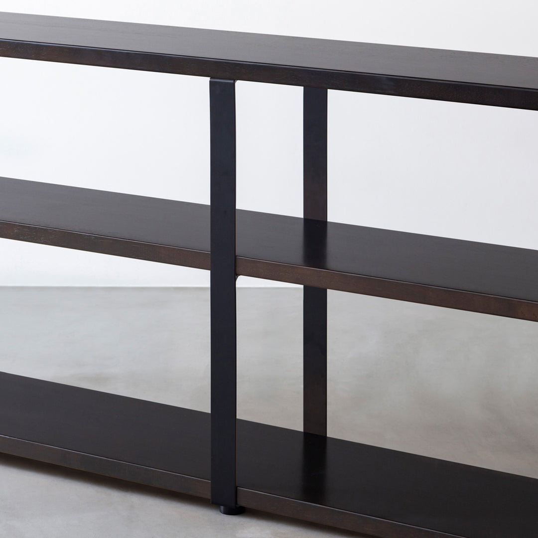 THE STORAGE SHELF 3段 / ラバーウッド ブラックブラウン × Black