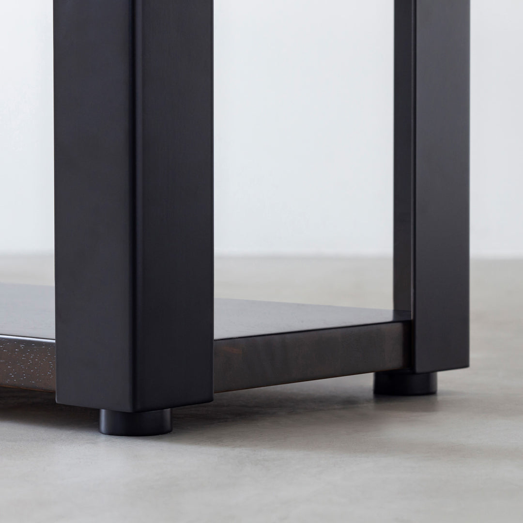THE STORAGE SHELF 3段 / ラバーウッド ブラックブラウン × Black