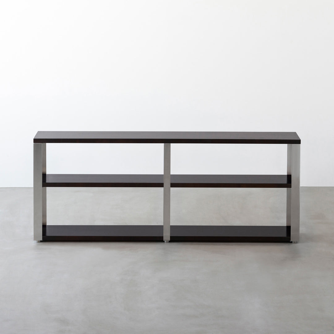 KANADEMONO THE STORAGE SHELF 3段 THE STORAGE SHELF 3段 / ラバーウッド ブラックブラウン × Stainless