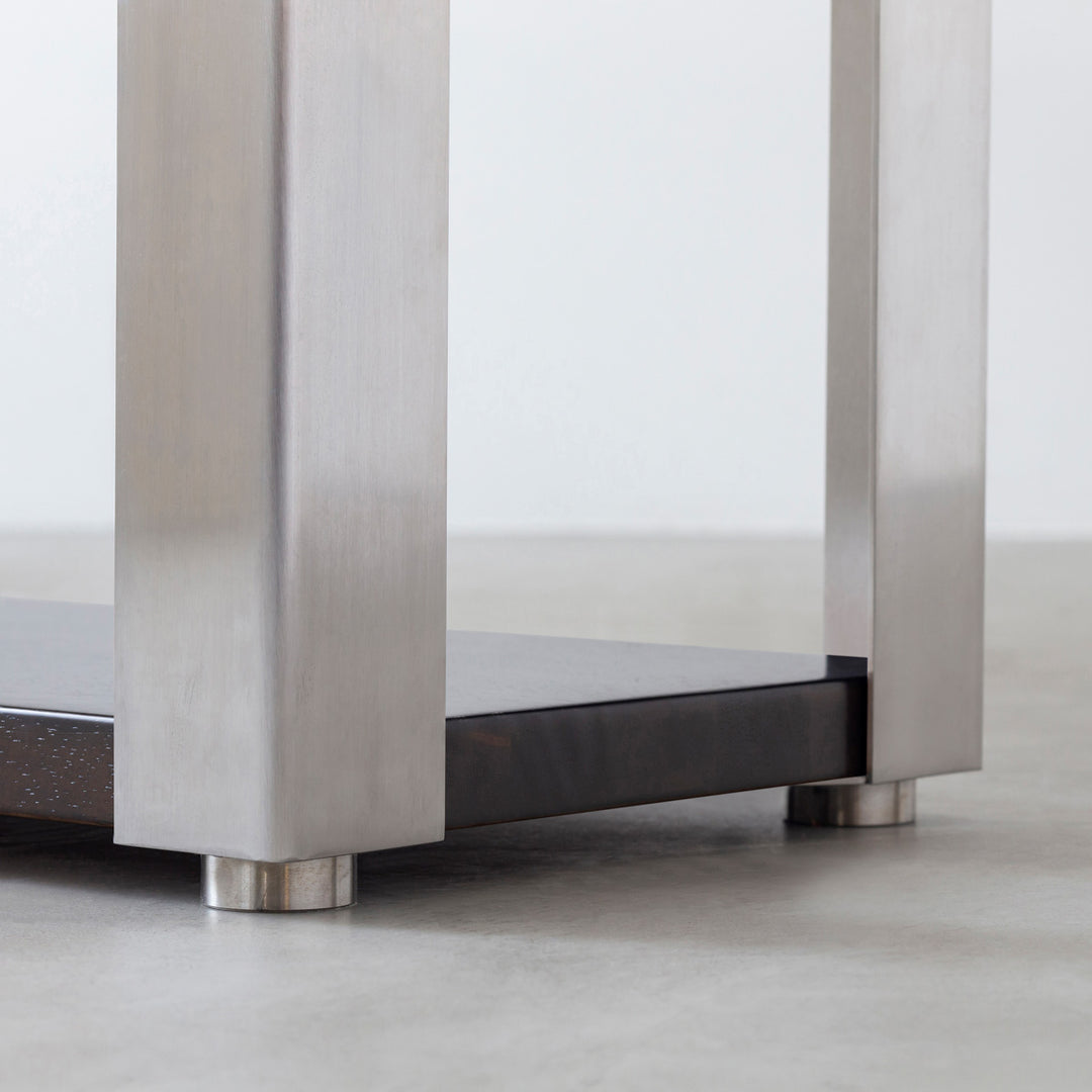 THE STORAGE SHELF 3段 / ラバーウッド ブラックブラウン × Stainless