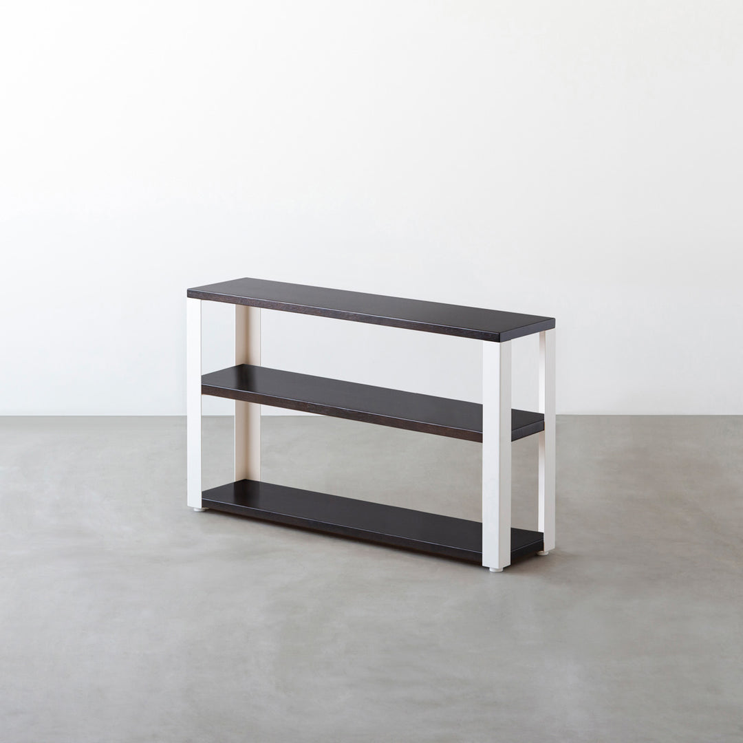 KANADEMONO かなでもの STORAGE SHELF 3段 ラバーウッド THE STORAGE SHELF 3段 / ラバーウッド ナチュラル × White Steel