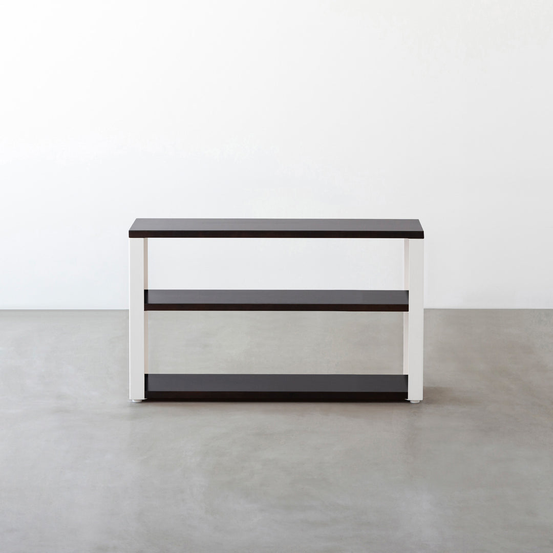 THE STORAGE SHELF 3段 / ラバーウッド ブラックブラウン × White