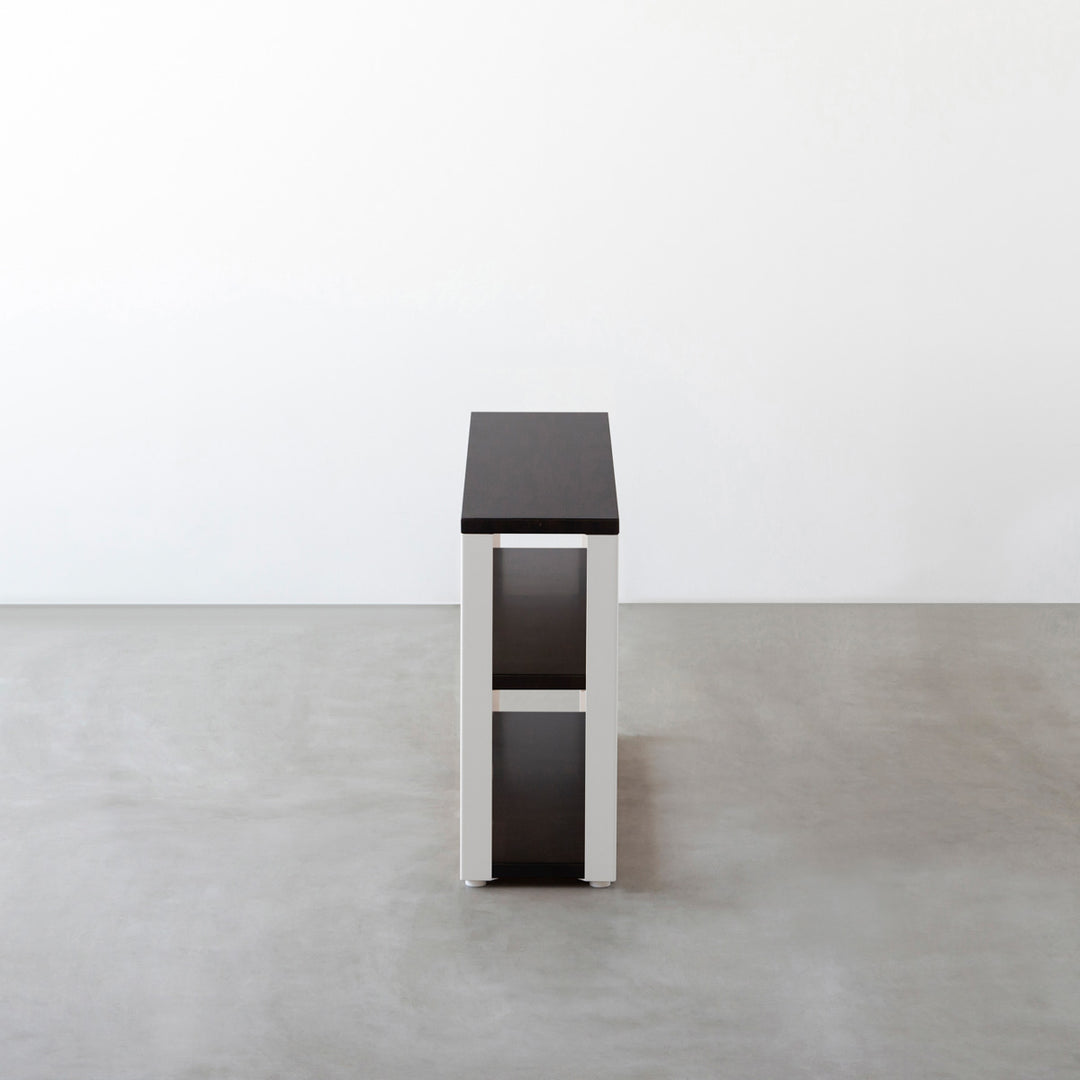 THE STORAGE SHELF 3段 / ラバーウッド ブラックブラウン × White