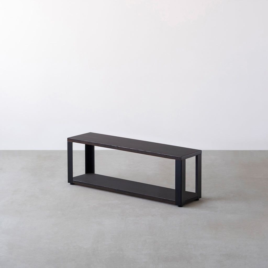 THE STORAGE SHELF 2段 / ラバーウッド ブラックブラウン × Black