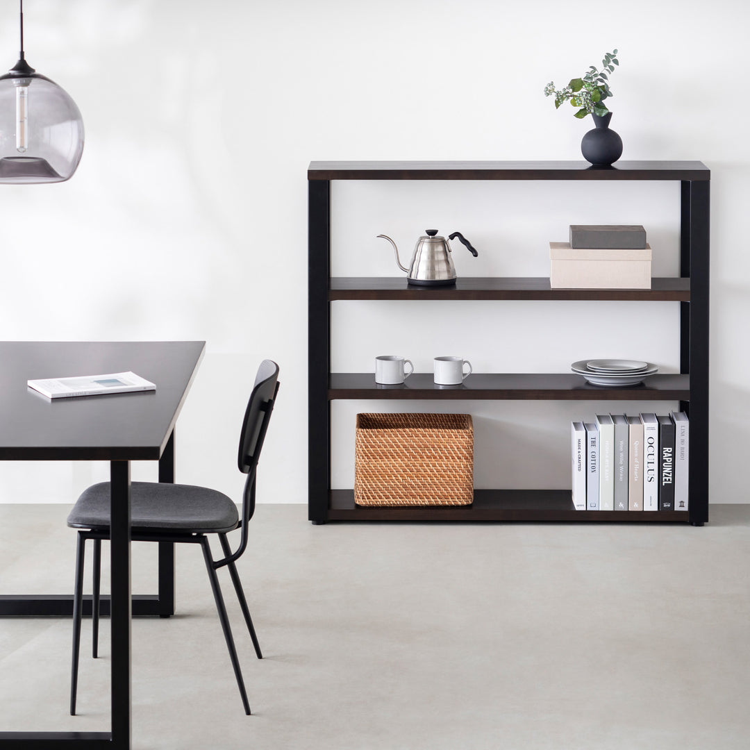 THE STORAGE SHELF 4段 / ラバーウッド ブラックブラウン × Black