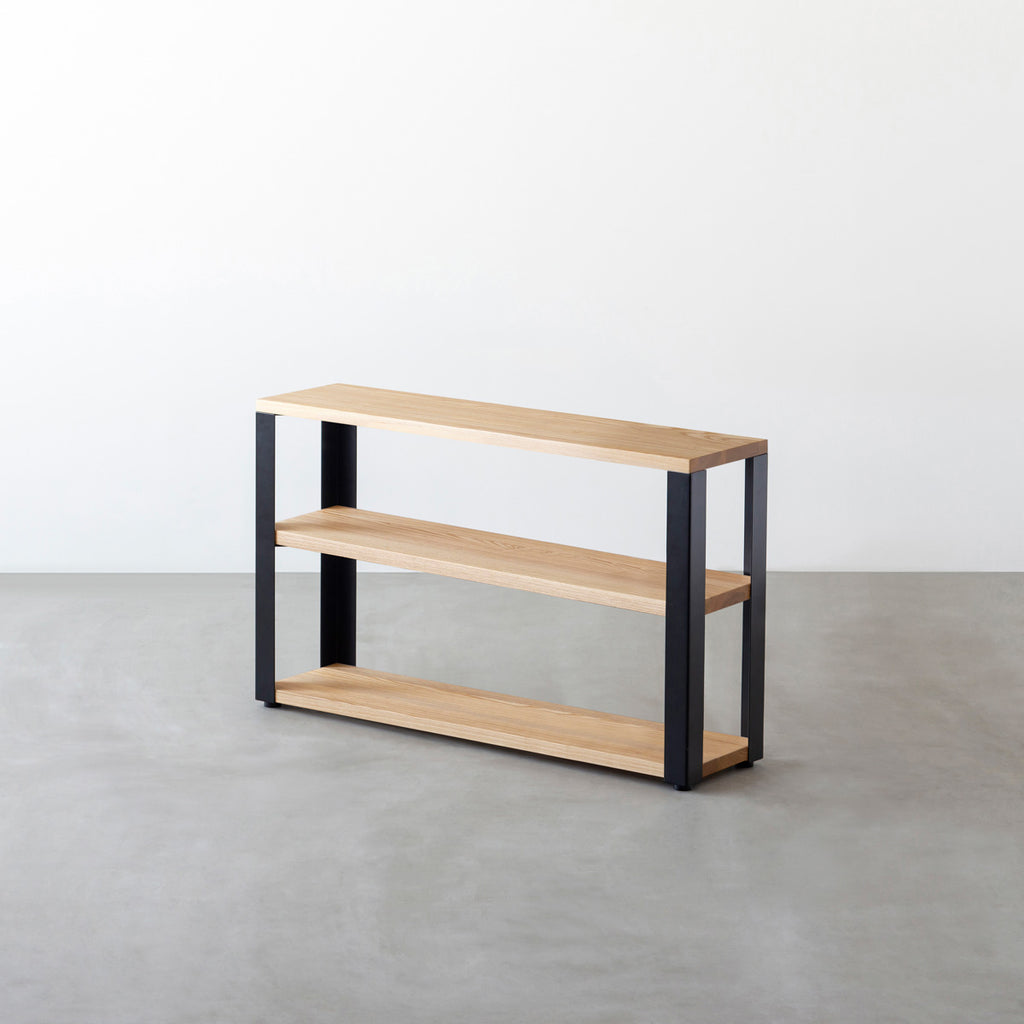 無垢 杉 シェルフ kanademono KanademonoSugiBlackIronShelf_0