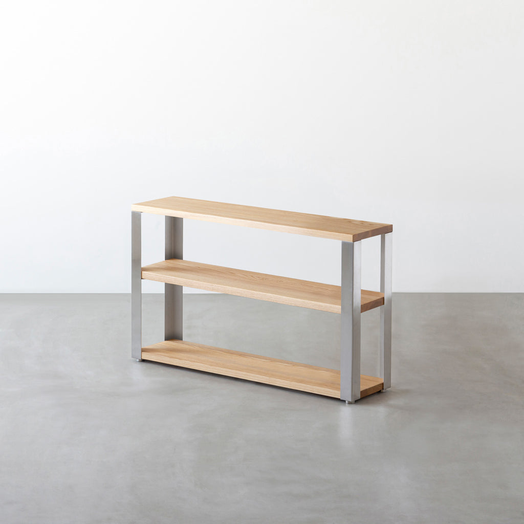 THE STORAGE SHELF 3段 / 無垢 ホワイトアッシュ × Stainless – KANADEMONO