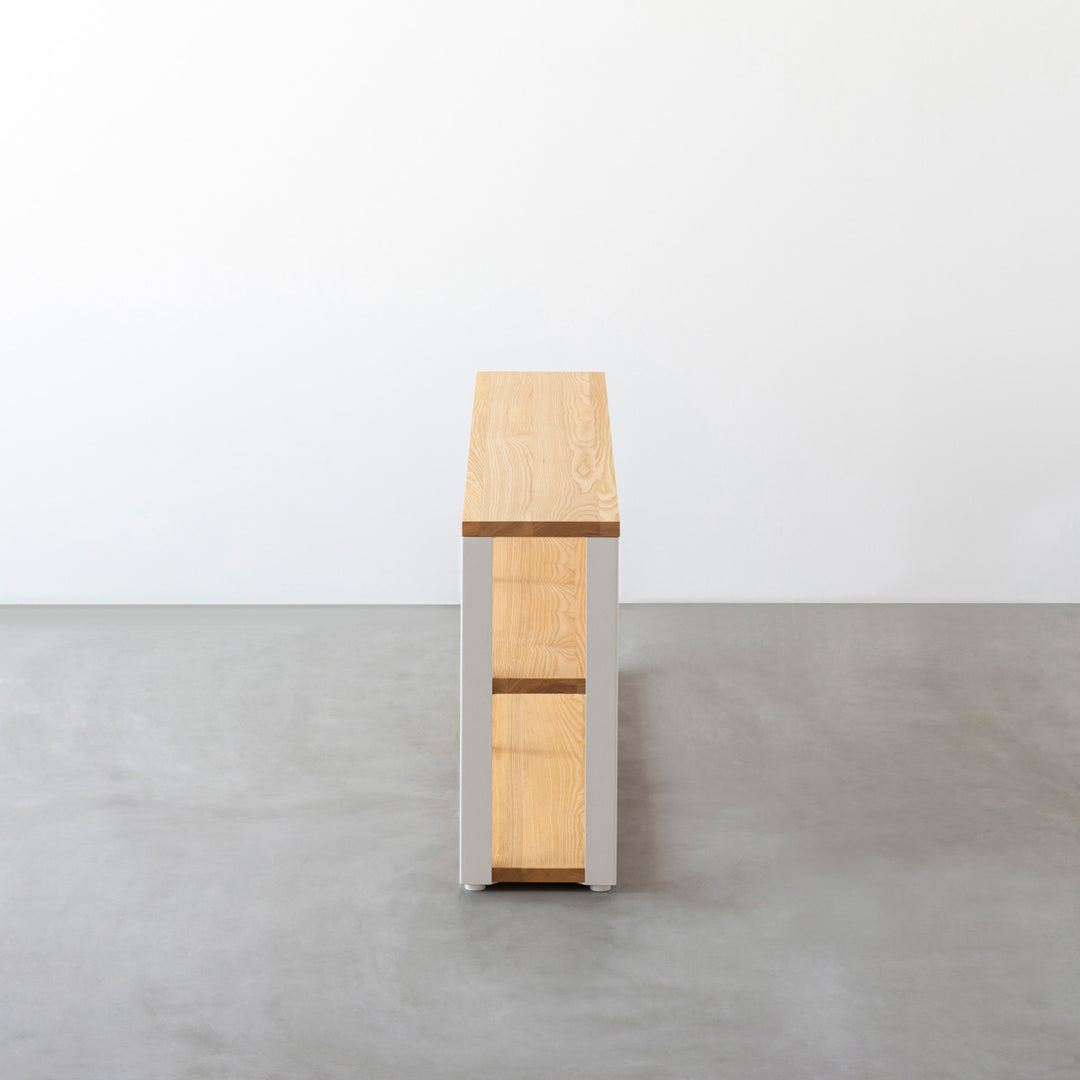 THE STORAGE SHELF 3段 / 無垢 ホワイトアッシュ × White Steel