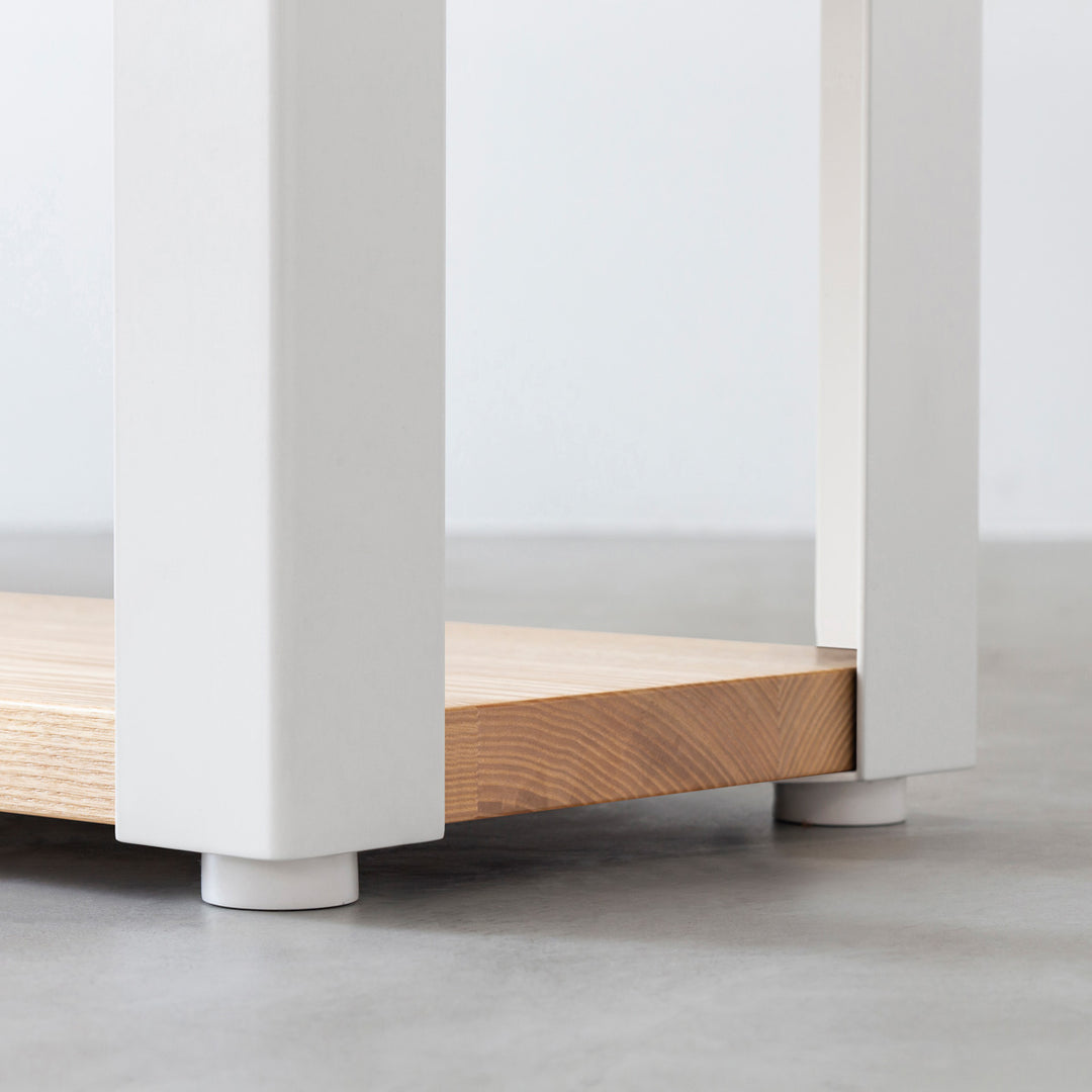 THE STORAGE SHELF 3段 / 無垢 ホワイトアッシュ × White Steel