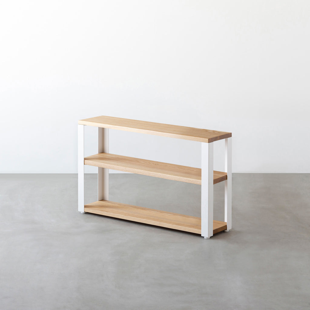 KANADEMONO THE STORAGE SHELF 3段 THE STORAGE SHELF 3段 / 無垢 ホワイトアッシュ × White Steel