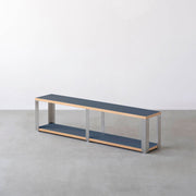 Kanademonoのリノリウム2段ストレージシェルフ