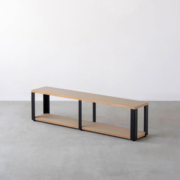 Kanademonoのリノリウムの2段ストレージシェルフ