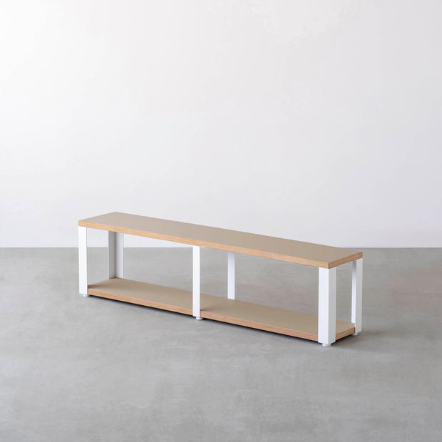 Kanademonoのリノリウム2段ストレージシェルフ