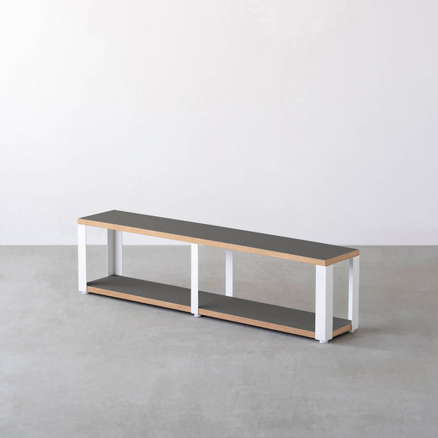 Kanademonoのリノリウム2段ストレージシェルフ