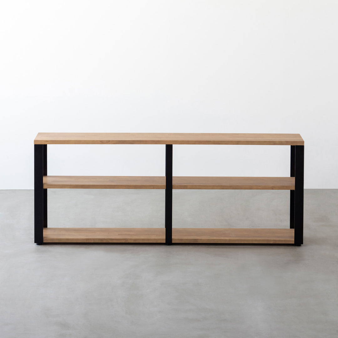 THE STORAGE SHELF 3段 / ラバーウッド アッシュグレー × Black Steel