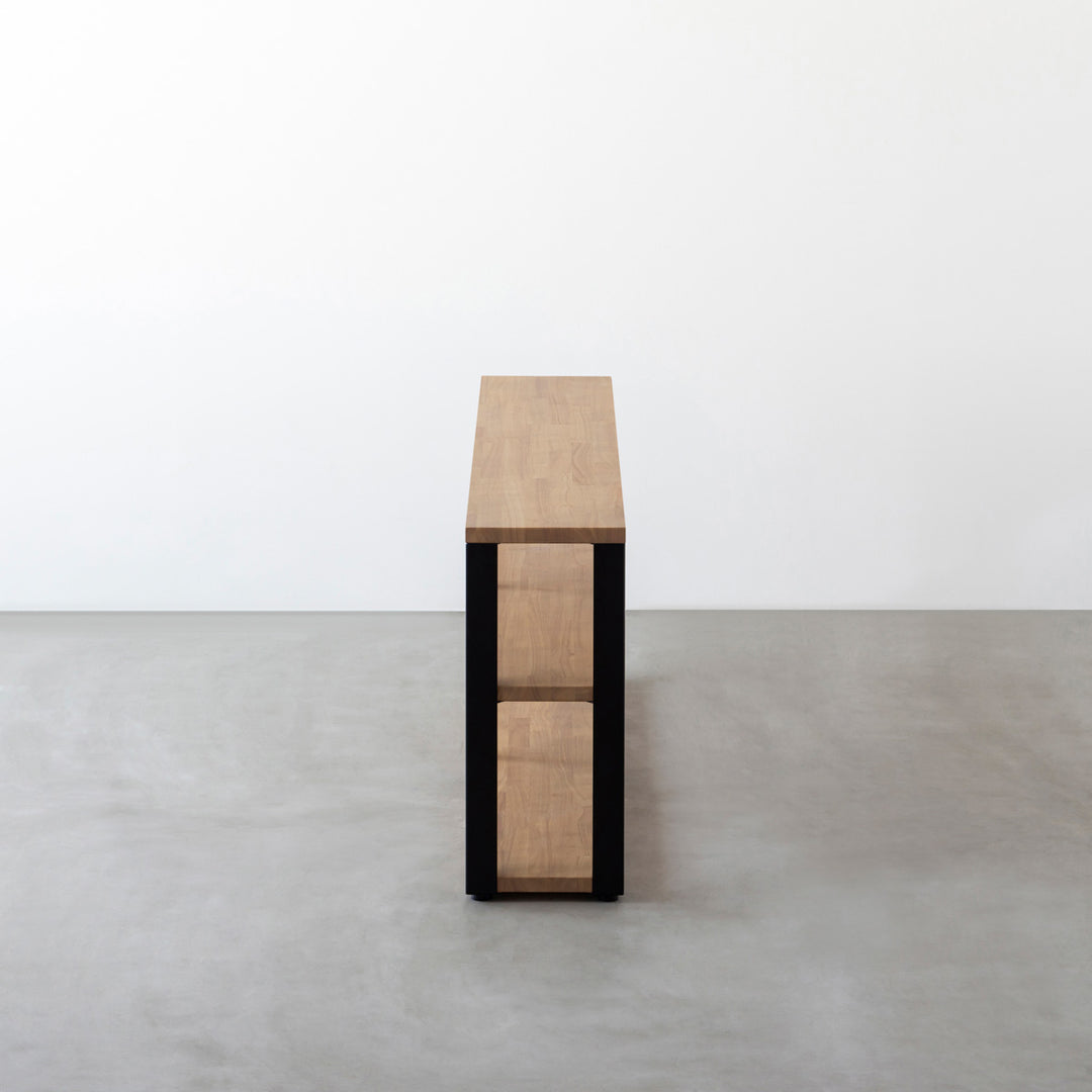 THE STORAGE SHELF 3段 / ラバーウッド アッシュグレー × Black Steel