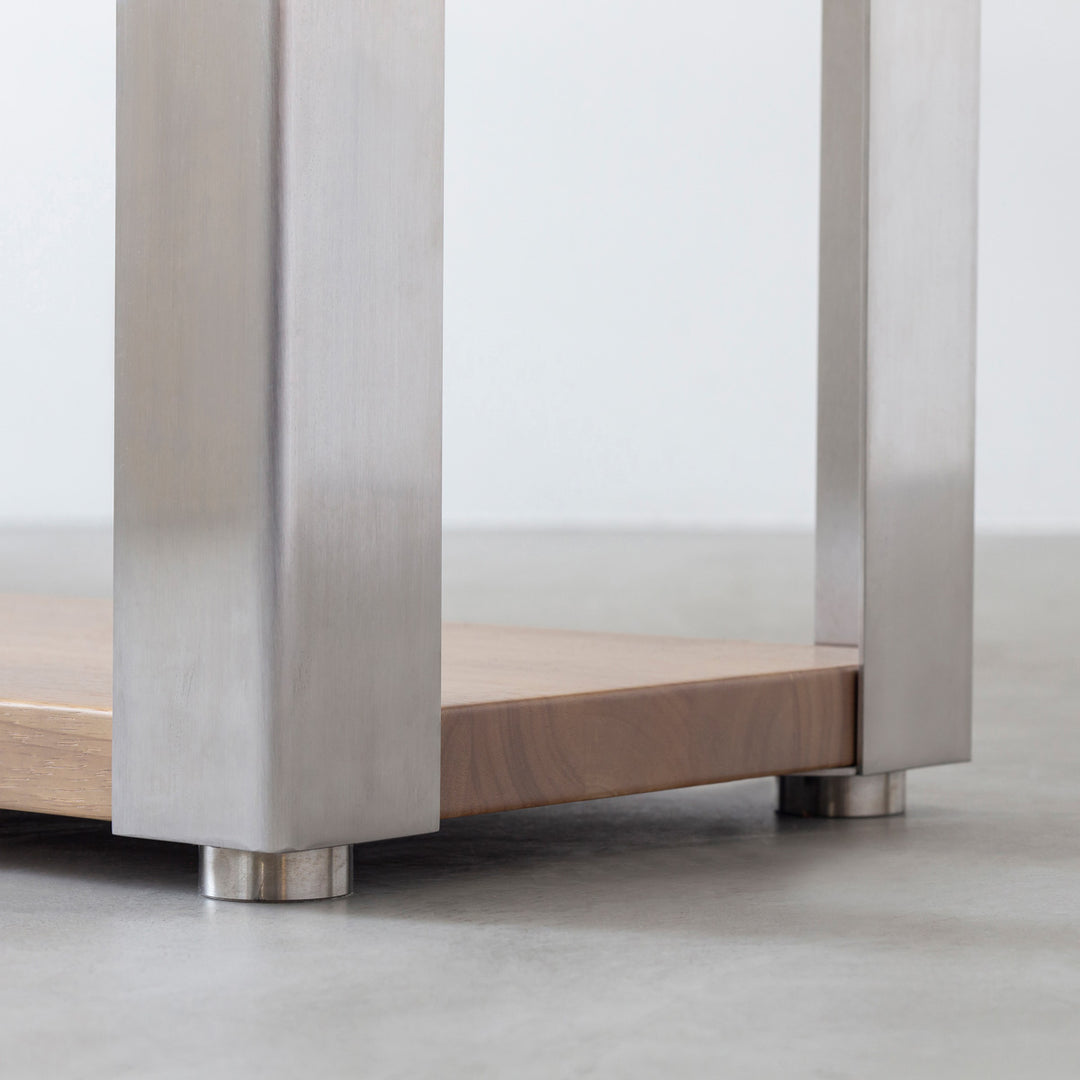 THE STORAGE SHELF 3段 / ラバーウッド アッシュグレー × Stainless